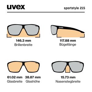 Uvex Sportstyle 215 Bisiklet Gözlüğü - Siyah