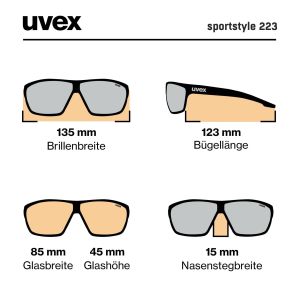 Uvex Sportstyle 223 Bisiklet Gözlüğü - Siyah