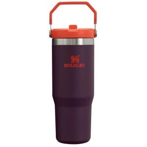 Stanley The IceFlow Flip Straw Pipetli Termos Bardak 0,89 LT - Mor/Turuncu