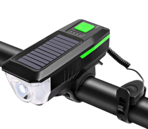 XBYC 6144 350 Lümen Ön Işık Korna USB Solar Şarjlı